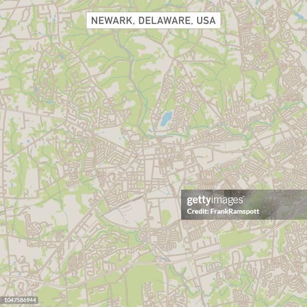 newark delaware us city street map - list of counties in delaware stock illustrations