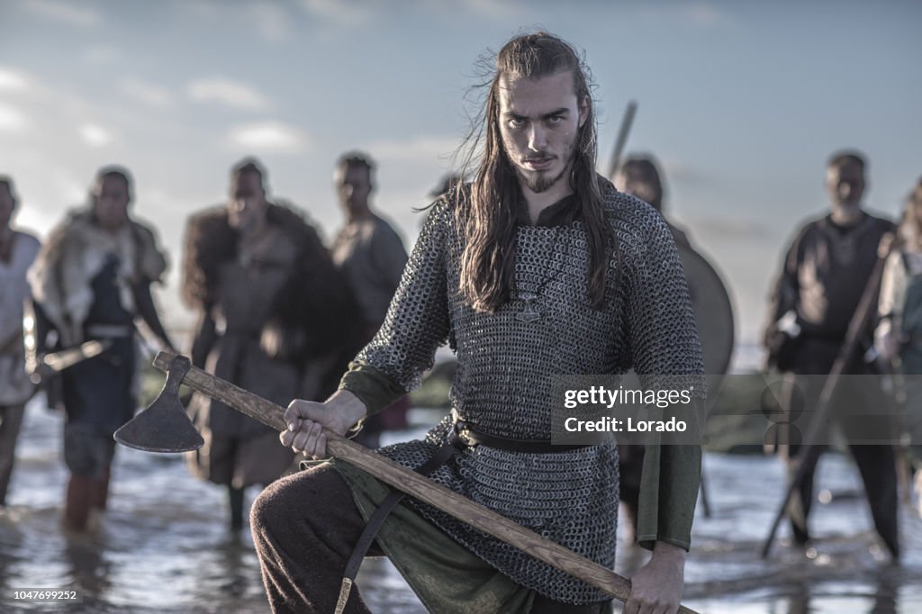 Viking in the sea