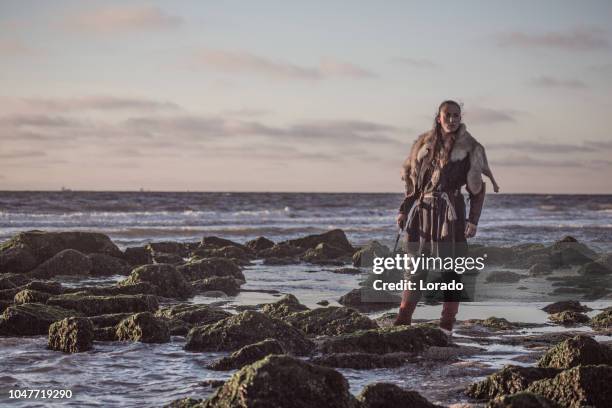 viking female - viking warrior stock pictures, royalty-free photos & images