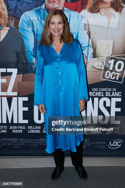 Actress of the movie Carole Bouquet attends the "Voyez comme on danse" Paris Avant Premiere at Cinema UGC Normandie on October 8, 2018 in Paris,...