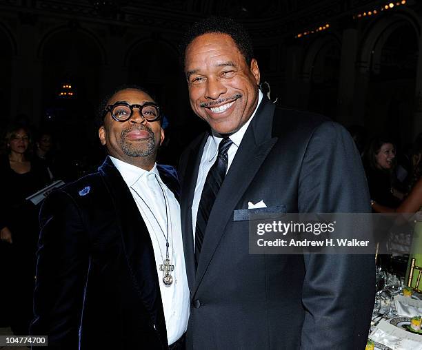 Director Spike Lee and former MLB player Dave Winfield attend the BLUE Scholarship Gala to benefit Spelman College at The Plaza Hotel on October 4,...