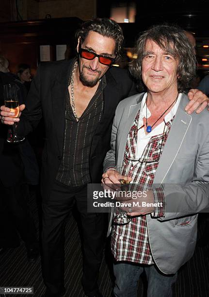Howard Marks and guest attend an after party for the London premiere of Mr. Nice on October 4, 2010 in London, England.