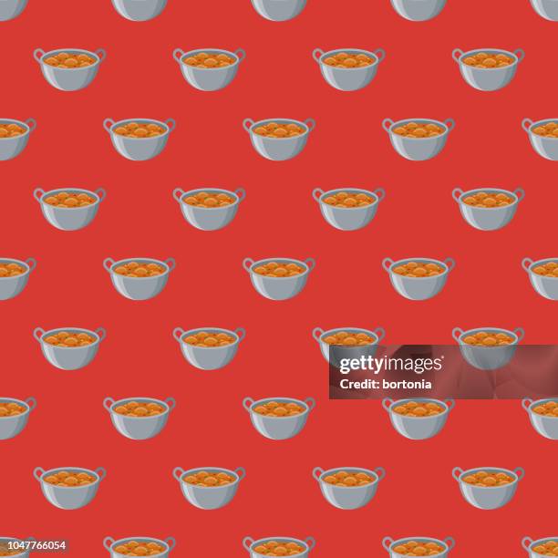 paella spanish seamless pattern - spanish food stock illustrations