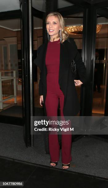 Rachel Riley seen attending Legends of Football 2018 at Grosvenor House on October 8, 2018 in London, England.