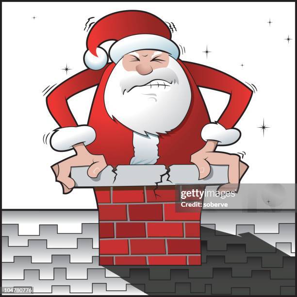 santa stuck #2 - santa stuck stock illustrations