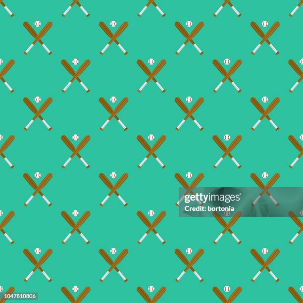 baseball usa seamless pattern - baseball background clip art stock illustrations