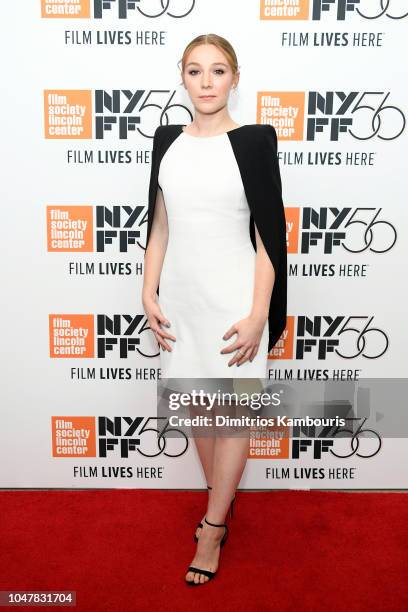 Kayli Carter attends the "Private Life" premiere during the 56th New York Film Festival at Alice Tully Hall, Lincoln Center on October 01, 2018 in...