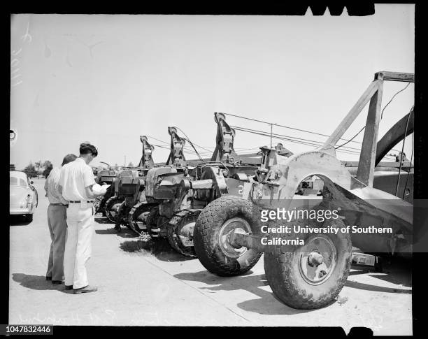 Navy surplus auction at Port Hueneme , May 4 1954. Lieutenant Junior Grade R.H. Stulheit;Commander A.A Pabst;Richard G Brown;Frank Wisdom;Brother...