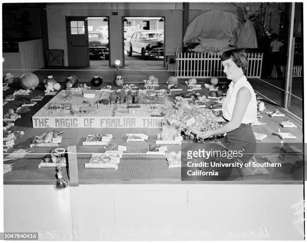 San Bernardino County, 25 August 1954. Eleanor King Oro Grande;Princess Doris Robertson;Prince Harry Russell;Diane Carrington;Rose Ann Zanetti;Linda...