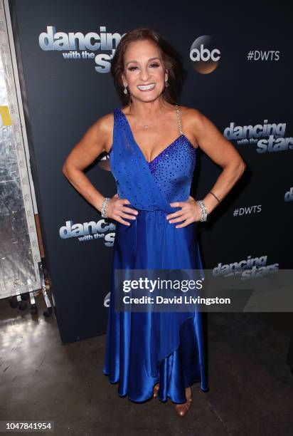 Mary Lou Retton poses at "Dancing with the Stars" Season 27 at CBS Televison City on October 8, 2018 in Los Angeles, California.