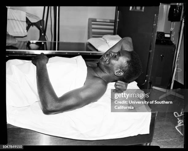 Market holdup and shooting , 11 July 1955. William Mockett ;Mrs Jeannette Hay ;Roxy Rockwood ;H. Keeney ;W.A Reiff ;Joseph Wiltz ;Milford Laman ;L.G...