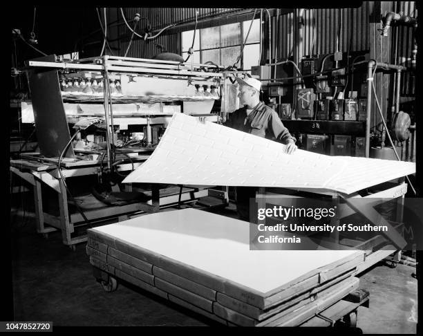 Plastics, 29 September 1955. Charles H. Parr, Senior;Joan Thomas;James T Broome;John Petrow;Adolph Newfield;Frank Fairchild;Charlie Washington;Sandra...