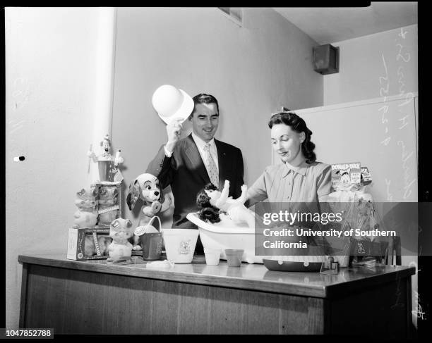 Plastics, 29 September 1955. Charles H. Parr, Senior;Joan Thomas;James T Broome;John Petrow;Adolph Newfield;Frank Fairchild;Charlie Washington;Sandra...