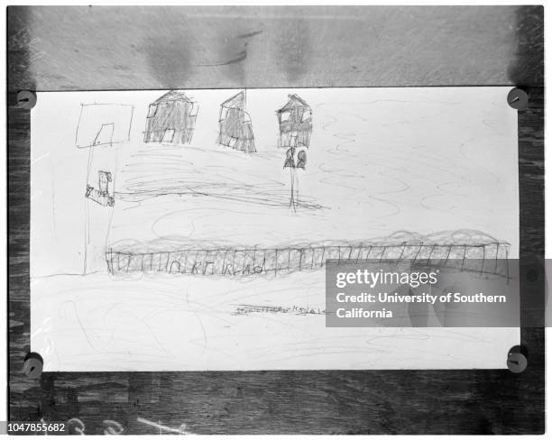 Kidnap -- sadist, 30 November 1955. Copy of drawing of house where starlette Barksdale was held. Officer William Eisen;Starlette Yvonne Barksdale...