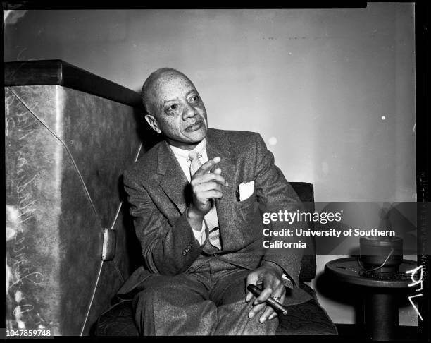 Negro History week, 9 February 1956. Doctor James Madison Nabrit, Junior;Mrs Vassie Davis Wright;Mrs J Raymond Henderson;Reverend Doctor George...