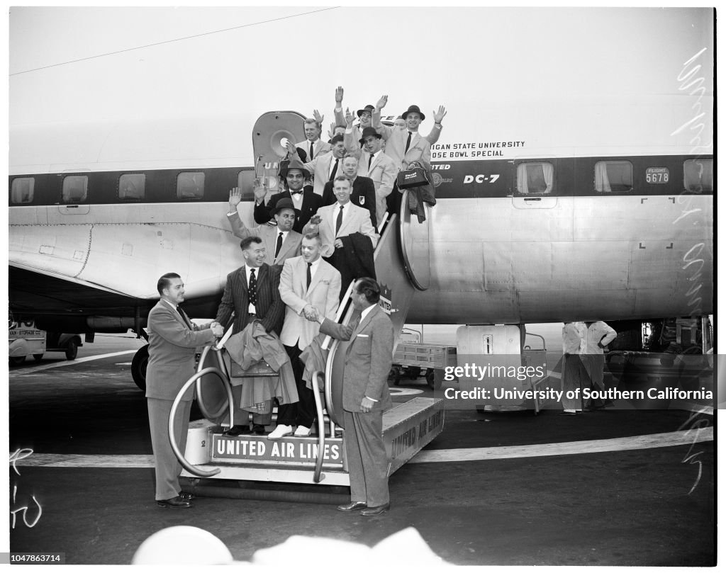 Michigan State arrival, 1955