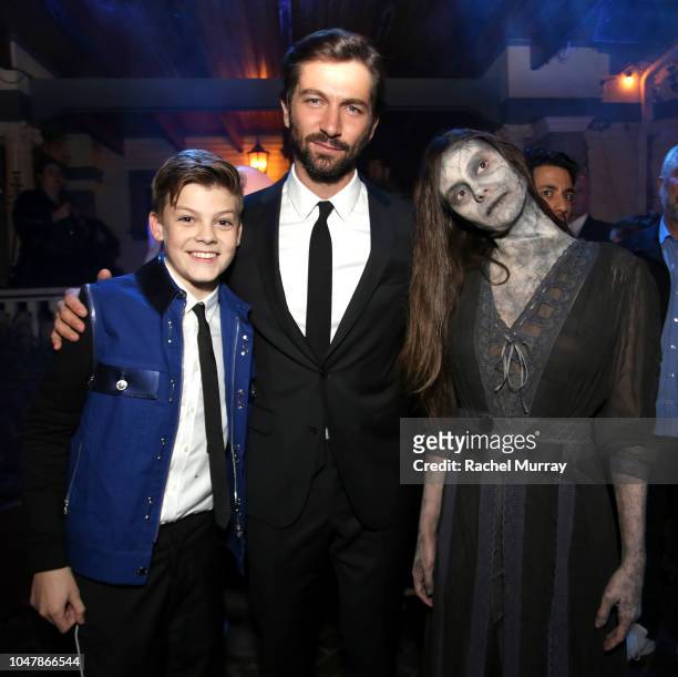 Paxton Singleton and Michiel Huisman attend Netflix's "The Haunting of Hill House" Premiere afterparty at No Vacancy on October 8, 2018 in Hollywood,...