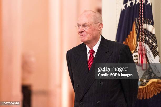 Former Supreme Justice Anthony Kennedy at the swearing in of Brett Kavanaugh as a Supreme Court Justice in the East Room of the White House.