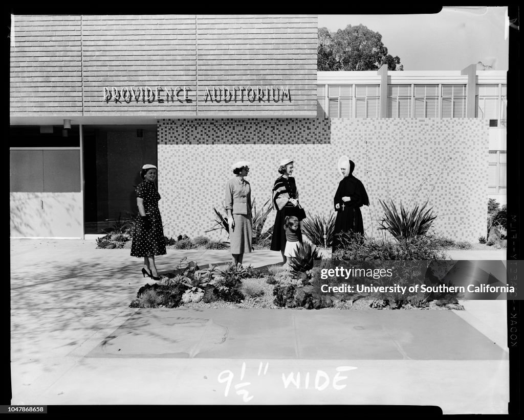 Providence High School in Burbank, 11 November 1956. Mrs Sunny... News