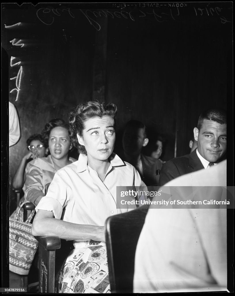 Gail Rusk Gail Russell, 08 July 1957. Gail Russell;Attorney Fred Kraft;Jay ...
