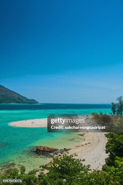 tropical beach andaman sea at lipe island in thailand - ko lipe stock pictures, royalty-free photos & images