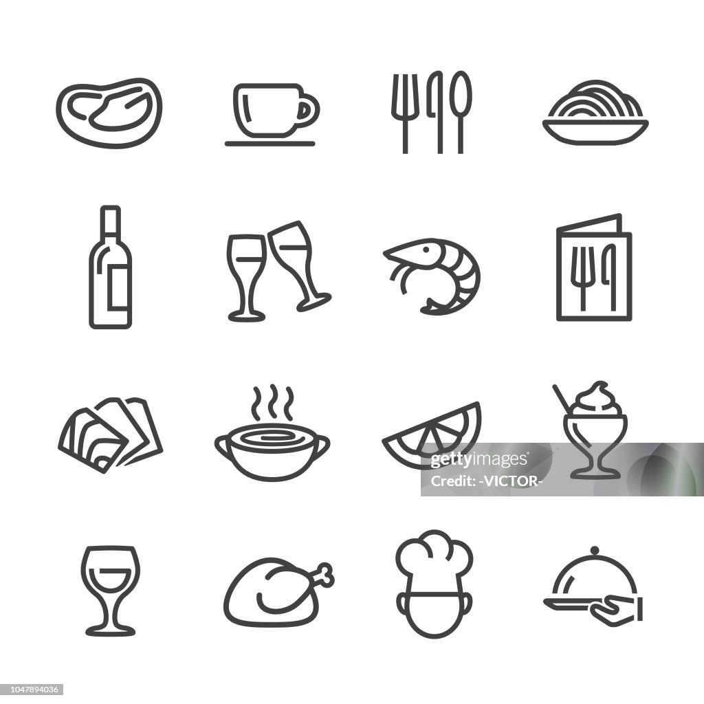 Icone ristorante - Serie Line