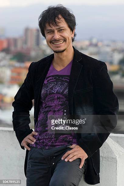 Gustavo Snchez, part of the cast of the movie Ano Bisiesto, pose during a photo session on October 4, 2010 in Mexico City, Mexico.