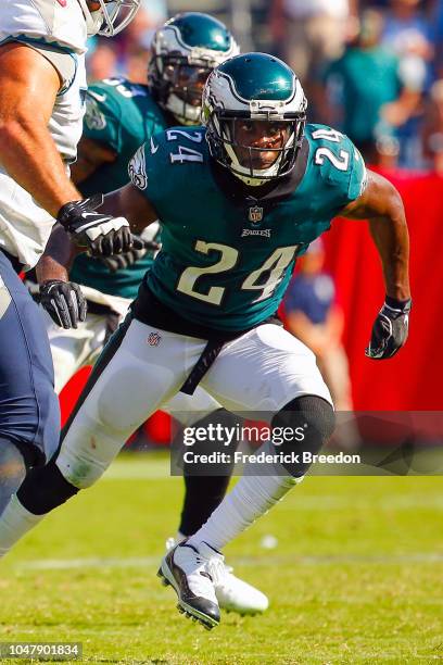 Corey Graham of the Philadelphia Eagles plays against the Tennessee Titans at Nissan Stadium on September 30, 2018 in Nashville, Tennessee.