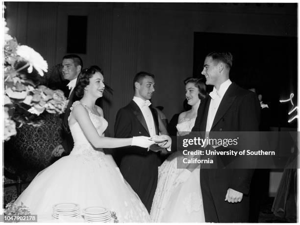 Las Madrinas Debutantss, 21 December 1957. Russell Dicker Junior;Nancy Dillon Gregg;Mary Pike;Kemp Crawford;Joe Moshay;Allen Green;Lendy Firestone;Ed...