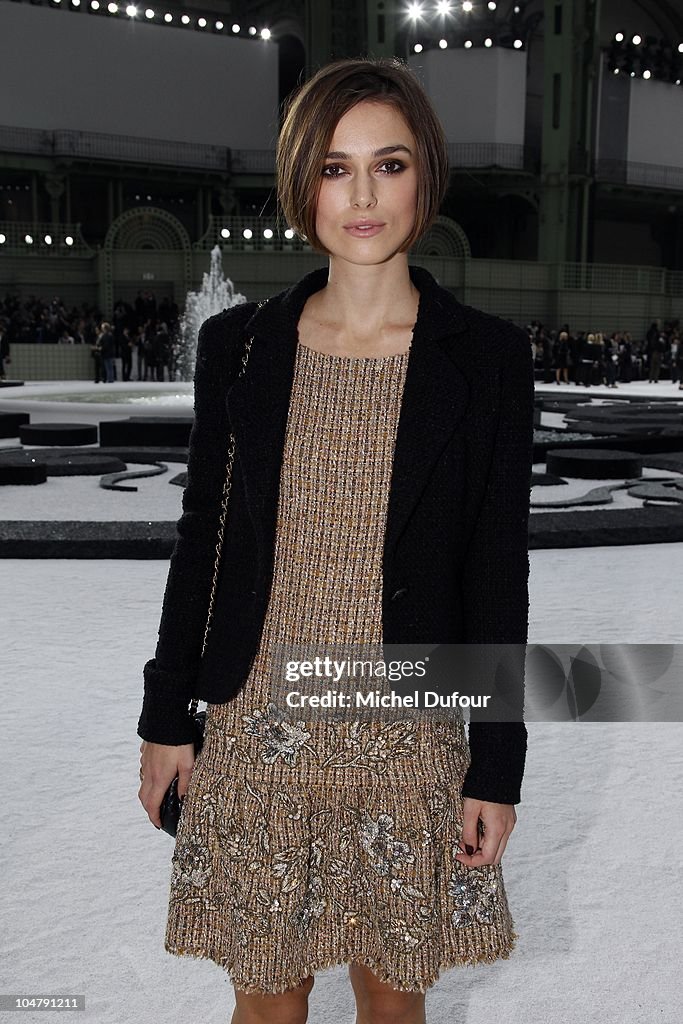 Keira Knightley attends the Chanel Ready to Wear Spring/Summer 2011 News  Photo - Getty Images