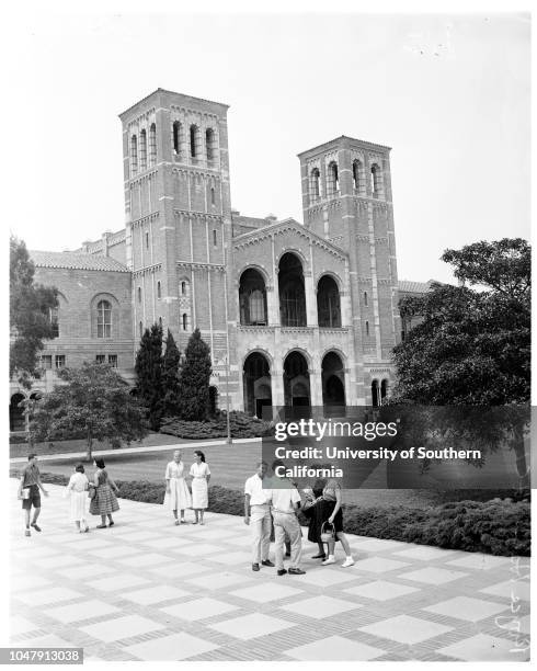 University of California Los Angeles's Royce Hall auditorium , 29 May 1958. General views.;Caption slip reads: 'Photographer: Gaze. Date: ....