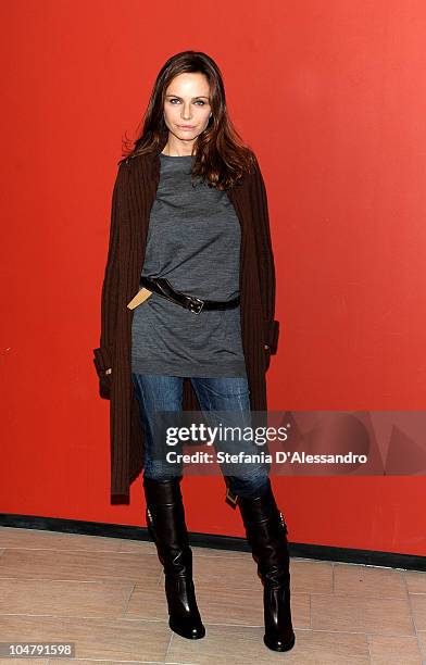 Actress Francesca Neri attends 'Una Sconfinata Giovinezza' Milan Photocall held at Cinema Apollo on October 5, 2010 in Milan, Italy.