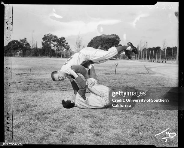 Baseball -- Dodgers at Vero Beach, 27 February 1958. Doc Wendler;Ed Roebuck;Roger Craig;Joe Pignatano;Carl Furillo;Don Zimmer;Ruth Jackson;Randy...