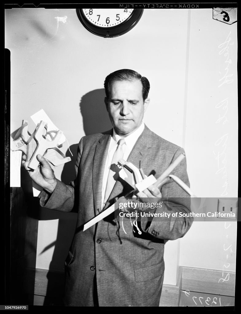 Weapons used by juveniles in Temple City vandalism, 1958