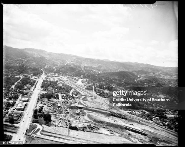 Aerial views of San Fernando Valley, 14 October, 1957. General Views.;Supplementary material reads: 'Photographer: Mitchell. . Reporter: Glickman....