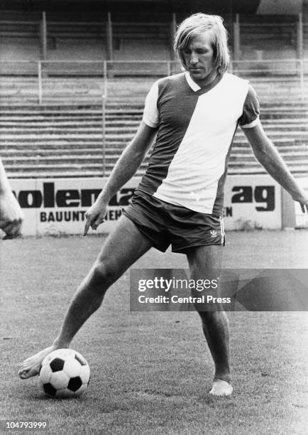 German footballer Gunter Netzer at the Hardturm stadium, Zurich, shortly after joining the the Grasshopper Club Zurich, from Real Madrid, 21st July...