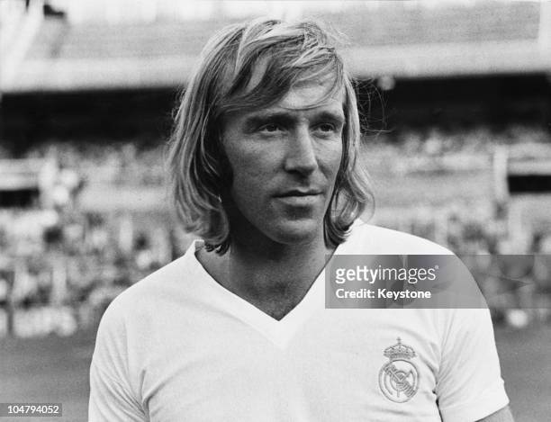 German footballer Gunter Netzer in a Real Madrid strip shortly after his transfer from Borussia Monchengladbach, Spain, July 1973.