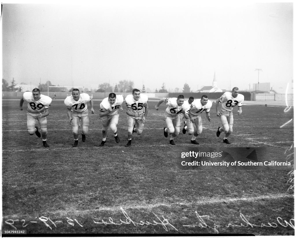 Football Washington University, 19 December 1959. .;Caption slip