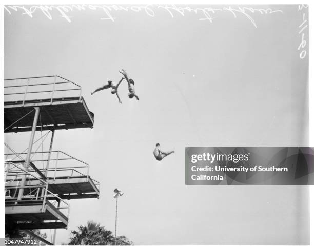 Examiner International Sports and Vacation Show. March 16 1960. At Swim Stadium, Coliseum, Sports Arena;Skeet shooting;Water skiing;Comedy diving....