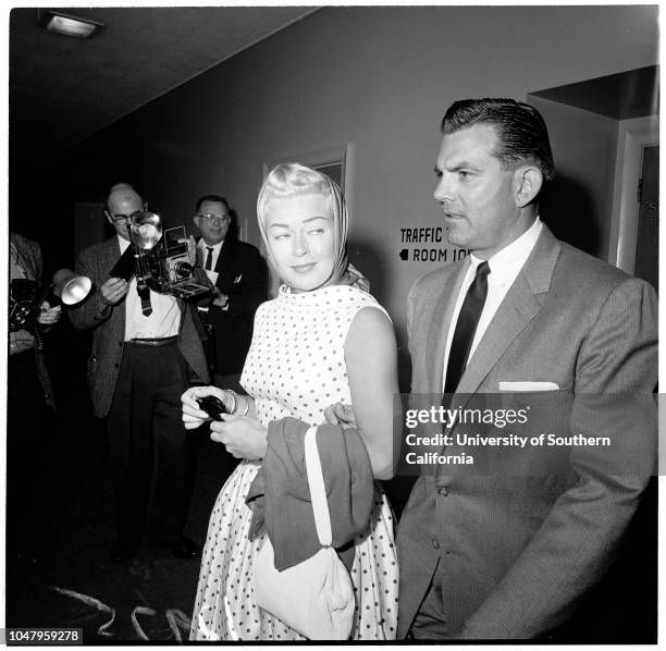 Cheryl Crane, 23 June 1961. Cheryl Crane -- 17 years;Lana Turner;Stephen Crane;Fred May.;Caption slip reads: 'Photographer: Tompkins. Date: ....