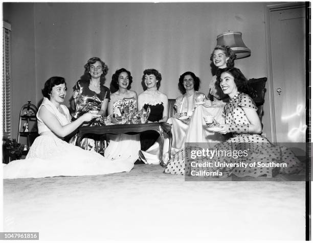 Junior Guild provisionals;society, January 19,1951. Maryanne Durkin;Mary Riordan;Anna Marie Murphy;Mrs William Edward Murphy, Jr.;Mrs Girard...