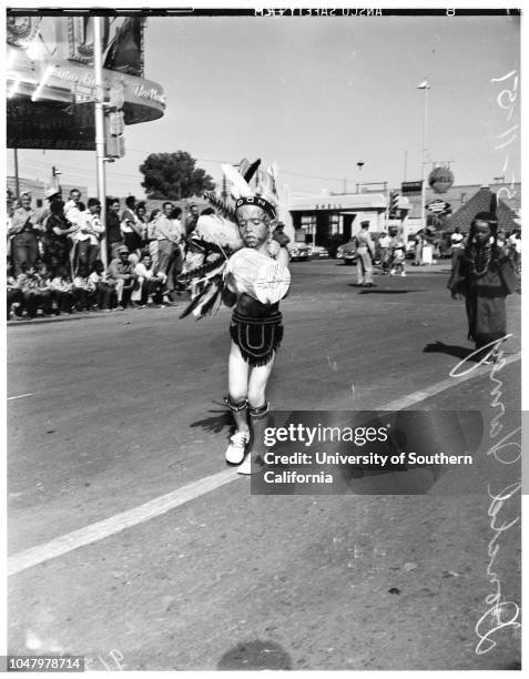 Kid's parade Helldorado Days, Las Vegas, May 11, 1951. Evelyn Johnson -- 12 years;Donald Varney -- 5 years;Jack Yeager -- 9 years;Mary Jane Yeager --...