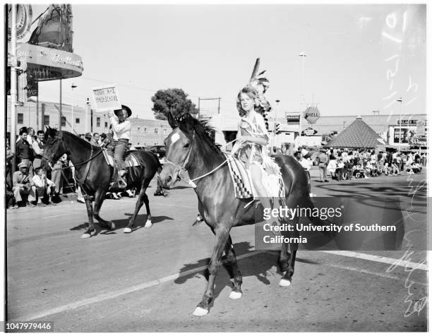 Kid's parade Helldorado Days, Las Vegas, May 11, 1951. Evelyn Johnson -- 12 years;Donald Varney -- 5 years;Jack Yeager -- 9 years;Mary Jane Yeager --...