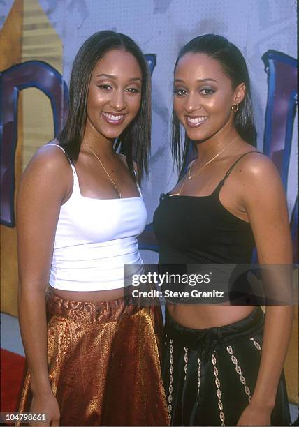 Tia & Tamera Mowry during The 5th Annual Soul Train Lady of Soul Awards at Santa Monica Civic Auditorium in Santa Monica, California, United States.