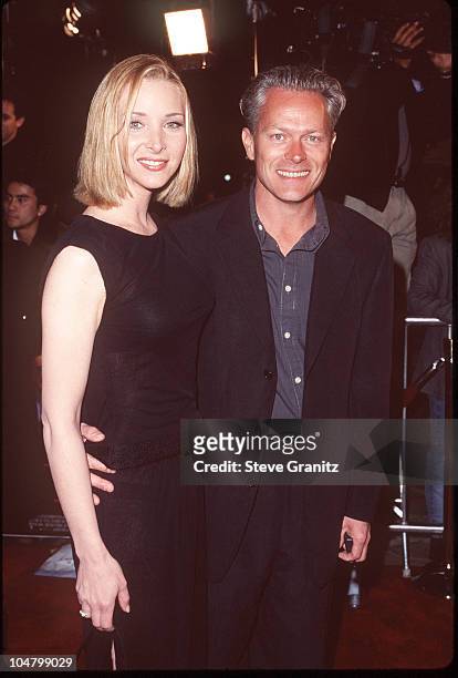Lisa Kudrow and husband Michel Stern during "Analyze This" Premiere at Mann Village Theatre in Westwood, California, United States.