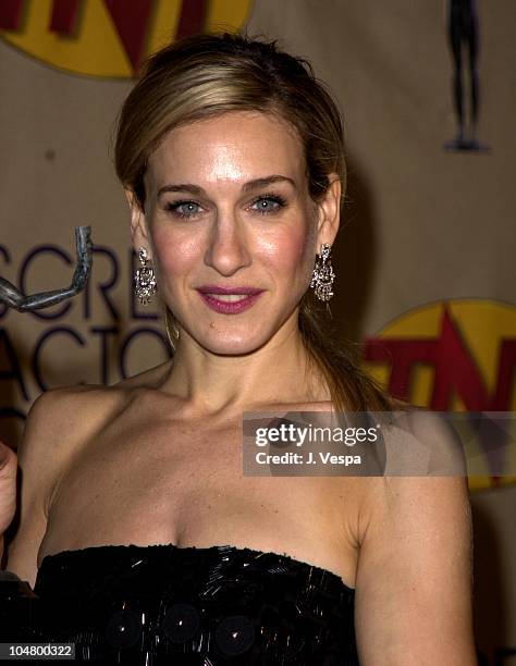 Sarah Jessica Parker during The 7th Annual Screen Actors Guild Awards at Shrine Auditorium in Los Angeles, California, United States.