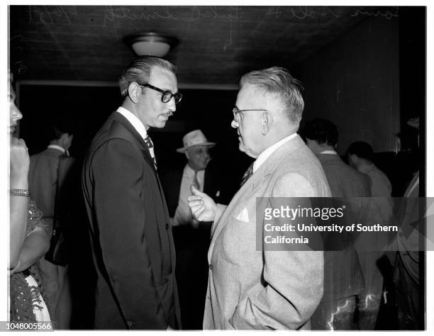 Income tax hearing -- Mickey Cohen, June 6, 1951. Morris Lewis ;Luke Smith;Elliot Zack;John F O'Rourke ;Charles Ross ;Attorney Maurice...