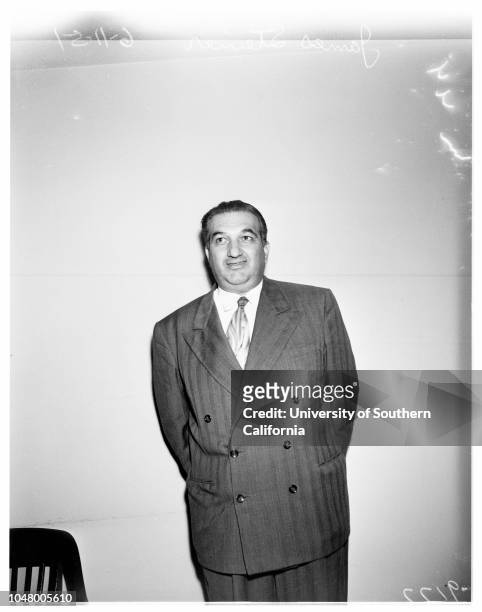 Cohen income tax trial, June 11, 1951. Lavonne Cohen;Mickey Cohen;James Steiner..
