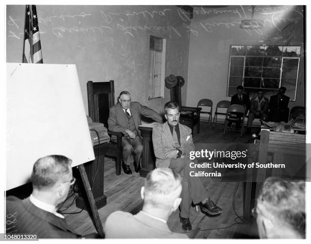 Inquest, June 12, 1951. Evasio Piovera ;Leonard L Buechler ;District Attorney Herbert C Grundell;Mrs Leroy Persson;Mrs May Fluitt;Mrs Basil A...
