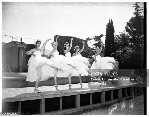 Opera Die Fledermaus, July 6, 1951. Eugenia Popof;Berrie Chase;Nancy Kilgas;Florence Brundage;Joan Collenette;Darlene Engle;Nathlie Christian;Donald...